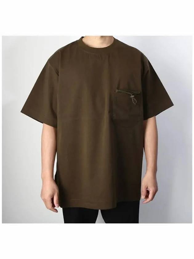 Classic Pocket Short Sleeve T-Shirt Khaki - Y-3 - BALAAN 3