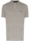 Men's Embroidered Logo PK Shirt Grey - POLO RALPH LAUREN - BALAAN 1