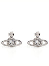 Nano Solitaire Earrings Silver - VIVIENNE WESTWOOD - BALAAN.