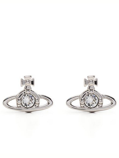 Nano Solitaire Crystal Earrings Silver - VIVIENNE WESTWOOD - BALAAN 2