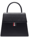 Trapeze Leather Tote Bag Black - THOM BROWNE - BALAAN 3