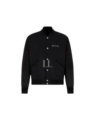 Tag Wool Blend Varsity Jacket Black - DIOR - BALAAN 2