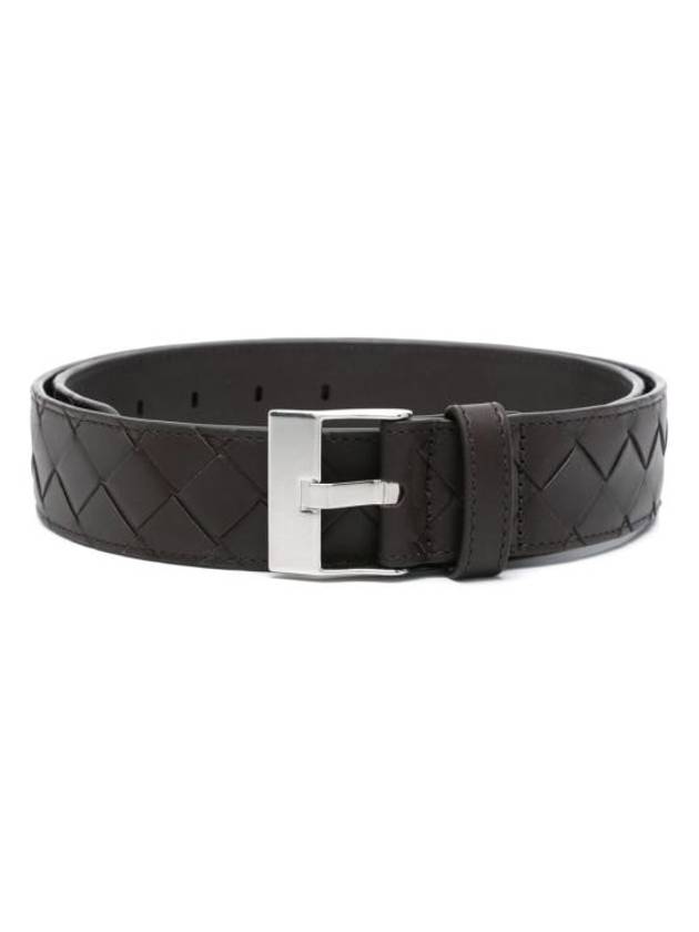 Watch Buckle Leather Belt Black - BOTTEGA VENETA - BALAAN 2