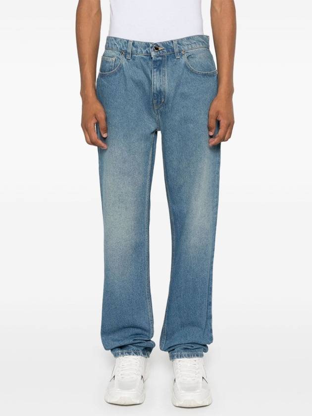 CASABLANCA PRINTED AND EMBROIDERED DENIM JEANS - CASABLANCA - BALAAN 3