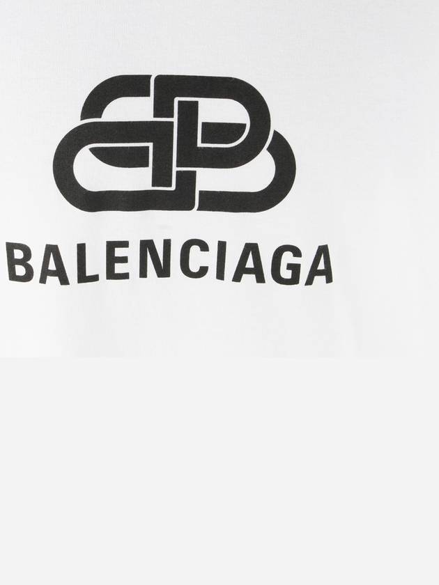 BB Logo Short Sleeve T Shirt White S - BALENCIAGA - BALAAN 4