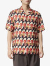 Porter Print Silk Short Sleeve Shirt - GUCCI - BALAAN 2