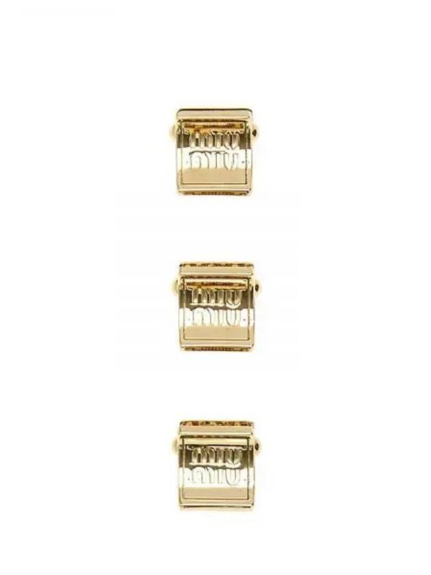 Engraved Logo Hair Pin Gold - MIU MIU - BALAAN 2