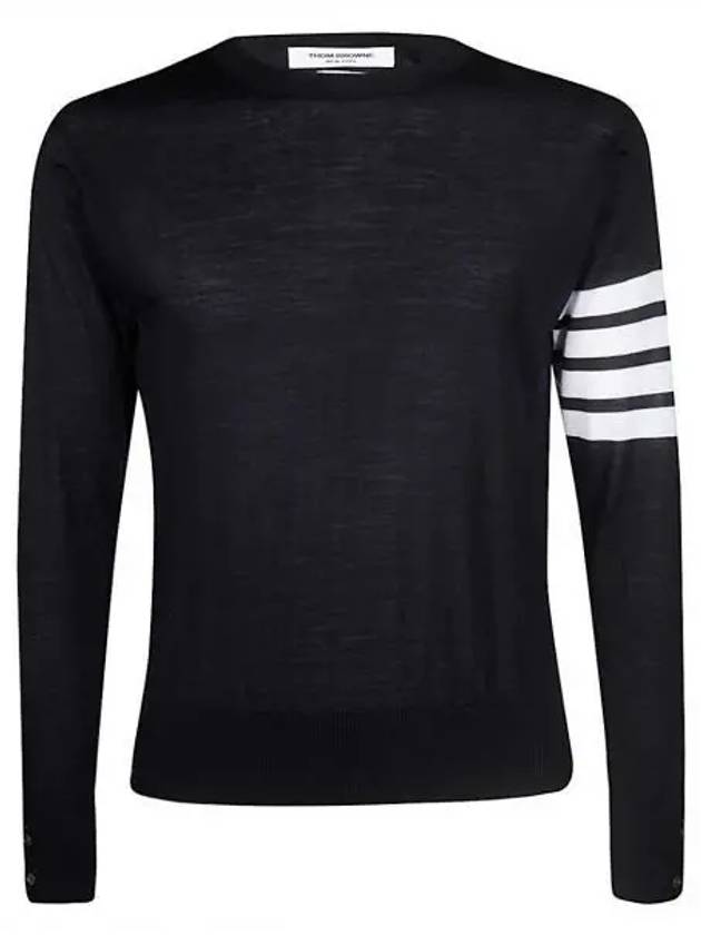 4 Bar Stripe Classic Wool Knit Top Navy - THOM BROWNE - BALAAN 2