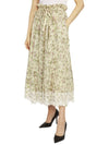 Drawstring Long A-line Skirt Ivory - DIOR - BALAAN 6