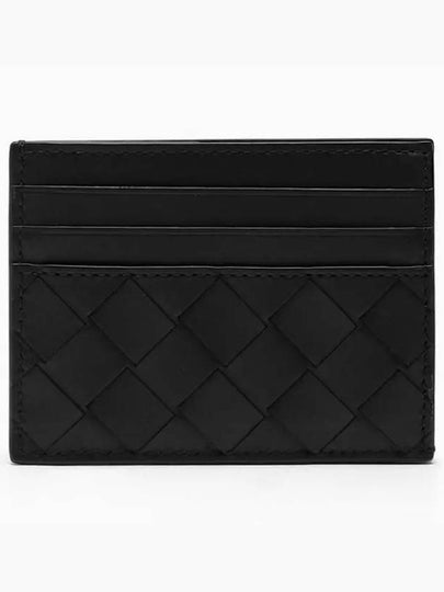 Intrecciato Leather Card Wallet Black - BOTTEGA VENETA - BALAAN 2