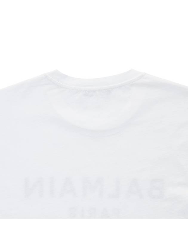 Logo Print Cotton Cropped Short Sleeve T-shirt White - BALMAIN - BALAAN 8