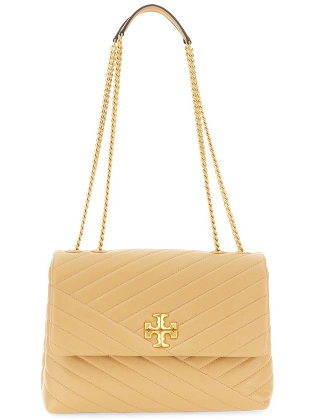 Kira Chevron Convertible Shoulder Bag Beige - TORY BURCH - BALAAN 2