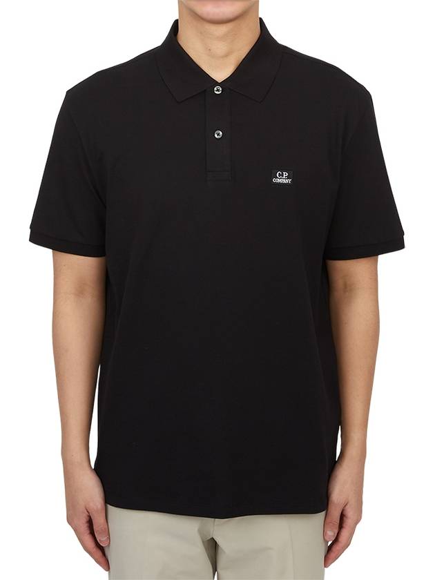 Logo Cotton Polo Shirt Black - CP COMPANY - BALAAN 2