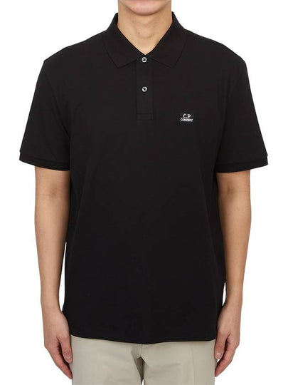 Logo Cotton Polo Shirt Black - CP COMPANY - BALAAN 2