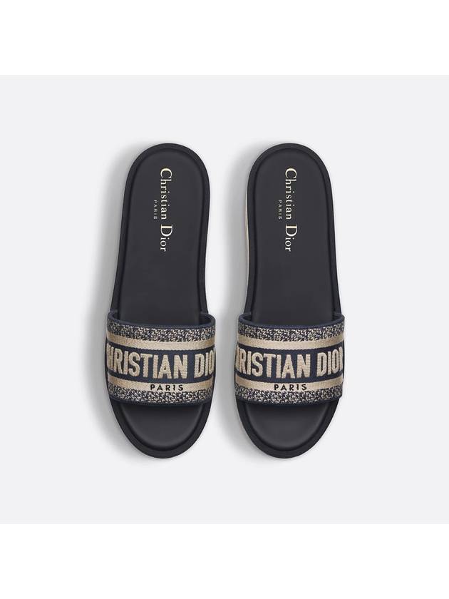 Dway Platform Slippers Deep Blue - DIOR - BALAAN 4