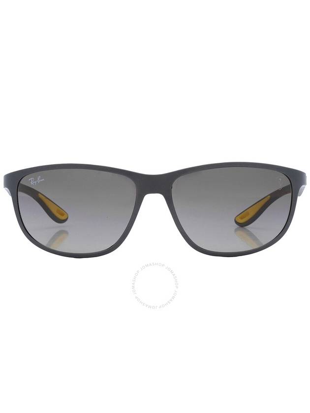 Ray Ban Scuderia Ferrari Grey Gradient Pillow Unisex Sunglasses RB4394M F60811 61 - RAY-BAN - BALAAN 1