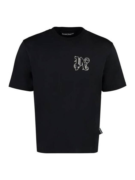 Long Sleeve T-Shirt PMAA089E23JER001 1003 BLACK - PALM ANGELS - BALAAN 1