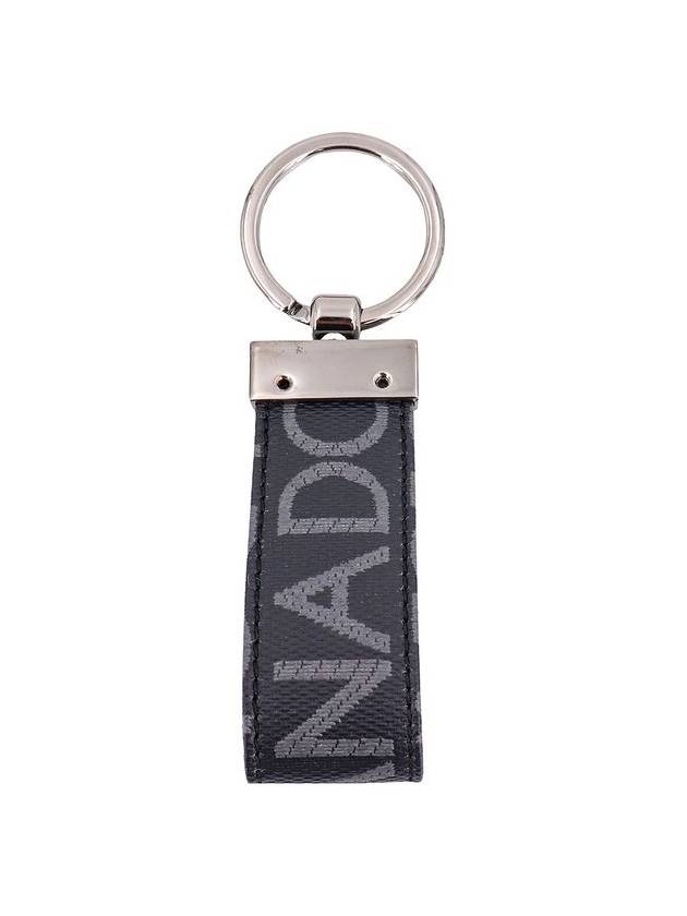 Jacquard Logo Patch Key Holder Black - DOLCE&GABBANA - BALAAN 4