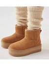 Classic Mini Platform Suede Winter Boots Chestnut - UGG - BALAAN 5