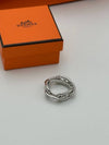 Legate 90 Silver Scarf Ring H601107S - HERMES - BALAAN 3