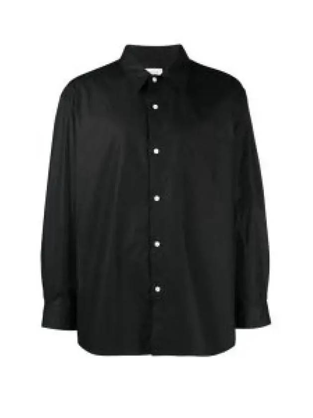 Men's Twist Cotton Poplin Long Sleeve Shirt Black - LEMAIRE - BALAAN 2