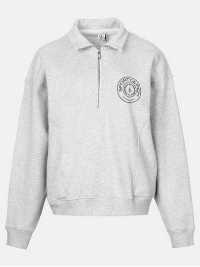 Monaco Quarter Zipper Sweatshirt Heather Grey - SPORTY & RICH - BALAAN 2