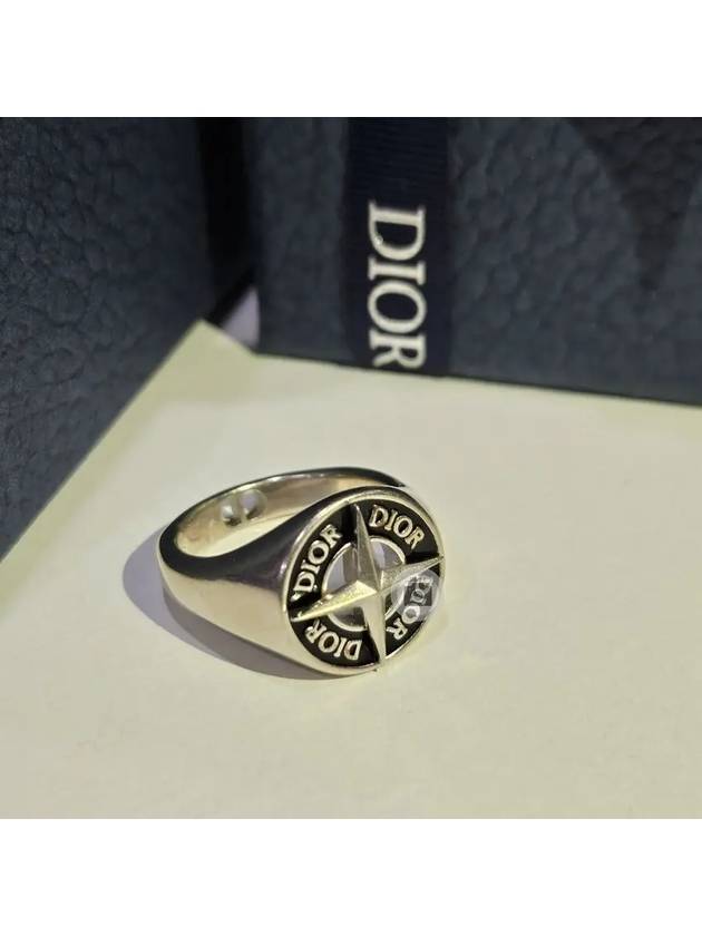 Stone Island Signet Ring Black Silver - DIOR - BALAAN 3