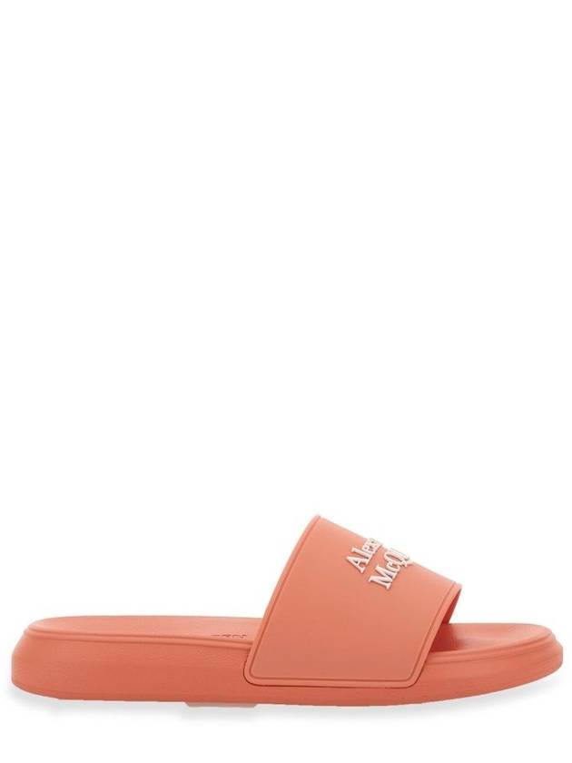 Logo Rubber Slippers Salmon Pink - ALEXANDER MCQUEEN - BALAAN 2