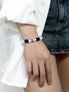 Natural Santorini Lapis & Pearl Bracelet - S SY - BALAAN 4