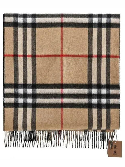 Reversible Check Cashmere Scarf Beige - BURBERRY - BALAAN 2