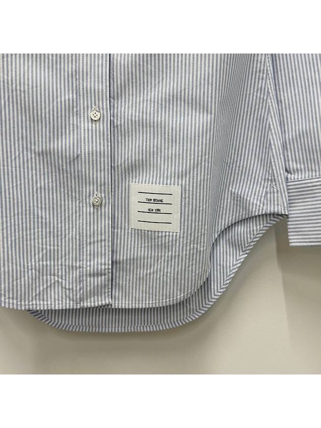 Women's Armband University Striped Oxford Shirt Blue - THOM BROWNE - BALAAN 7