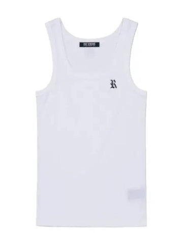 Small leather patch tank top white - RAF SIMONS - BALAAN 1