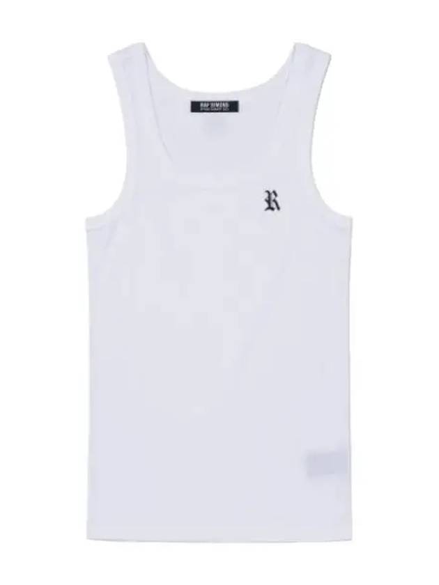 Small leather patch tank top white 231W122B190170010 - RAF SIMONS - BALAAN 1