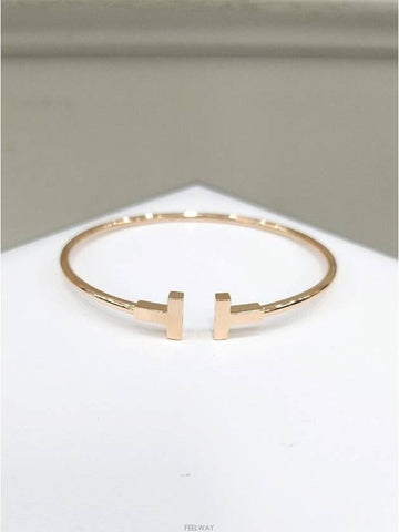 Lux You T wire bracelet 18K rose gold large - TIFFANY & CO. - BALAAN 1