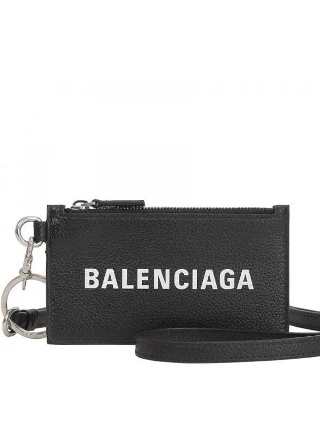 Cash Keyring Card Case Black Silver - BALENCIAGA - BALAAN 2