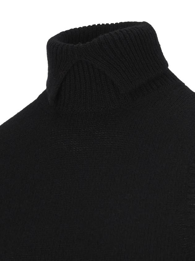 Cashmere Turtleneck Vest Black - PRADA - BALAAN 4