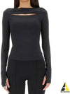 Cut-Out Long Sleeve T-Shirt Black - HELMUT LANG - BALAAN 2