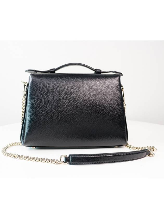 GG Interlocking Chain Small Top Handle Shoulder Bag Black - GUCCI - BALAAN 3