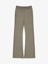 Melange Rib Knit Straight Pants Gold - GANNI - BALAAN 2