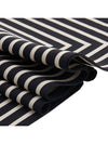 Signature Monogram Stripe Silk Muffler Black - TOTEME - BALAAN 5