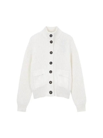 Women s Flap Pocket Sequin Knit Cardigan Ivory 270476 - BRUNELLO CUCINELLI - BALAAN 1