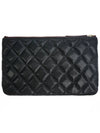 classic gold CC logo caviar small clutch bag black - CHANEL - BALAAN 4