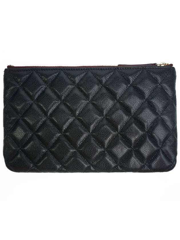 classic gold CC logo caviar small clutch bag black - CHANEL - BALAAN 4