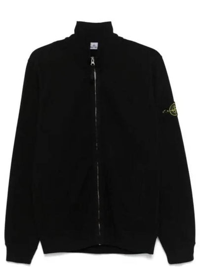 Logo Patch Zipper Zip-Up Jacket Black - STONE ISLAND - BALAAN 2