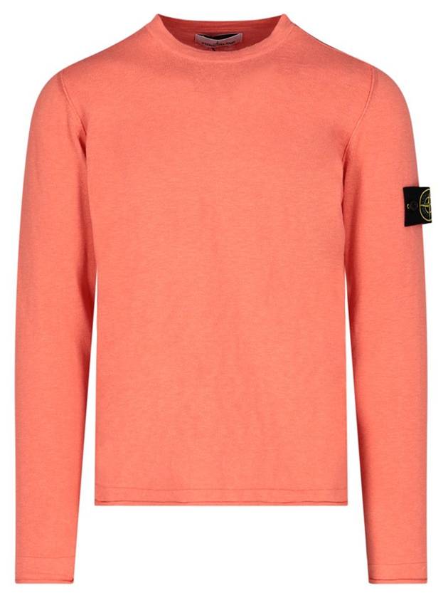 Wappen Patch Crew Neck Knit Top Orange - STONE ISLAND - BALAAN 2