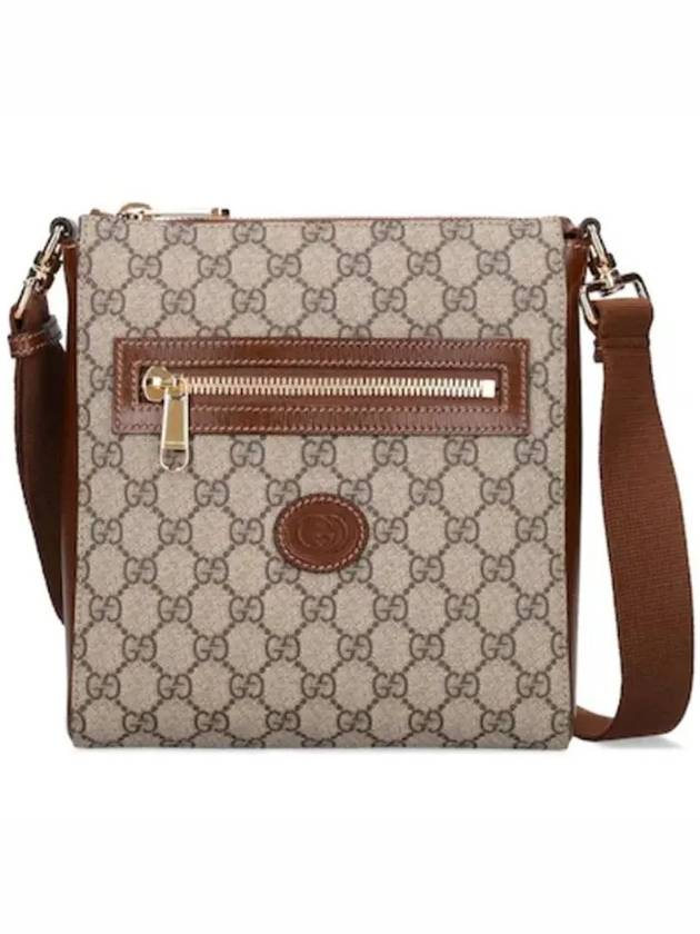 GG logo pattern Supreme coated canvas messenger cross bag - GUCCI - BALAAN 1