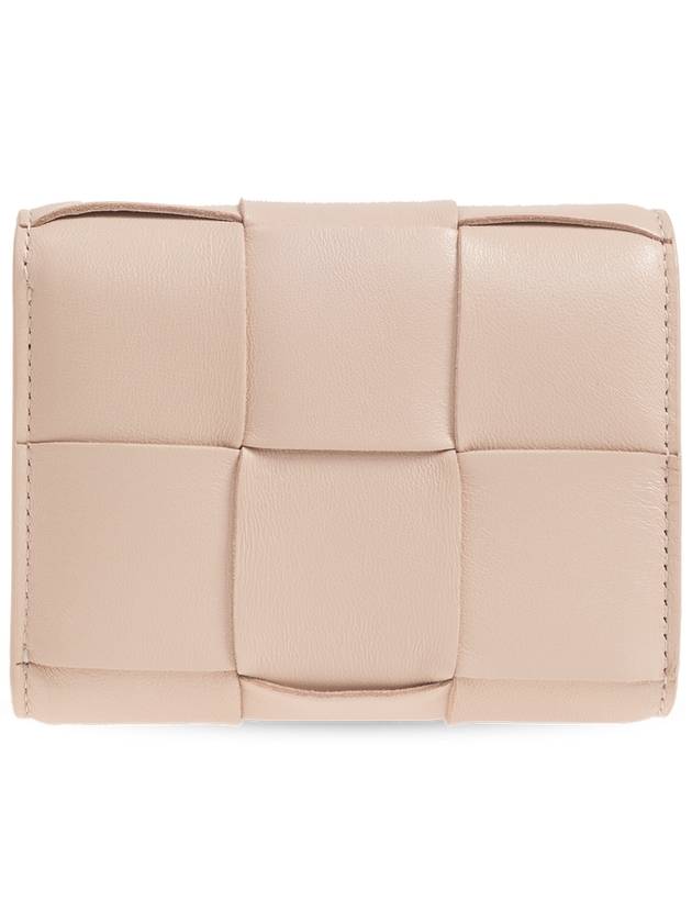 Cassette Tri-Fold Zipper Half Wallet Pink - BOTTEGA VENETA - BALAAN 4