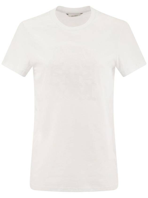 Taverna Applique Cotton Short Sleeve T Shirt White - MAX MARA - BALAAN 2