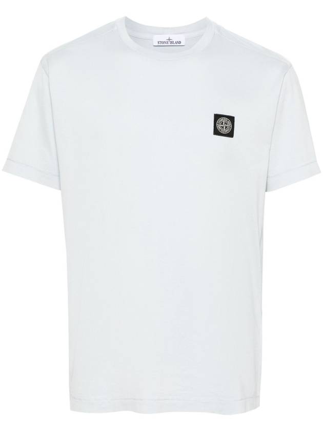 Logo Patch Short Sleeves T-Shirt White - STONE ISLAND - BALAAN 3