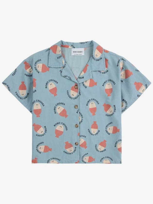 Children s Shirt Morning Egg all over light denim B125AC026 - BOBO CHOSES - BALAAN 2